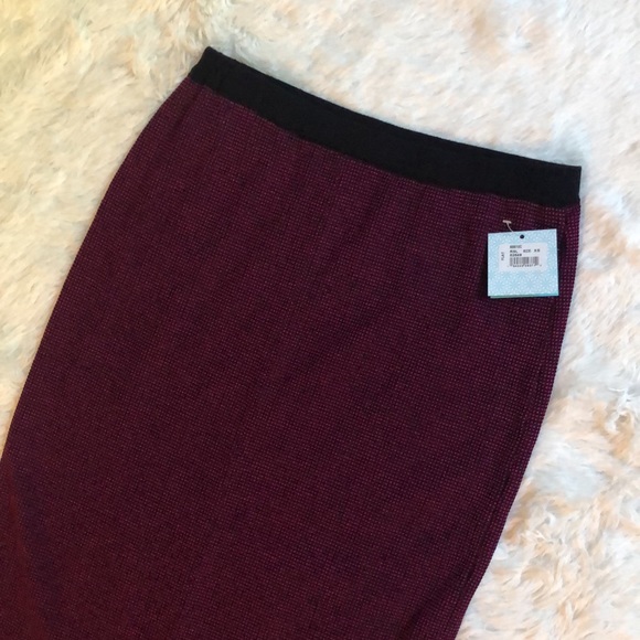 Ming Wang NWT purple & black check knit skirt 💜🖤 - Picture 3 of 7
